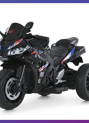 Дитячий електро мотоцикл триколісний на акумуляторі bambi m 6273 для дітей 2-6 років чорний