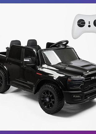 Дитячий електромобіль на акумуляторі джип ram joy rm-6469-1 з пультом радіокерування для дітей 3-8 років чорний