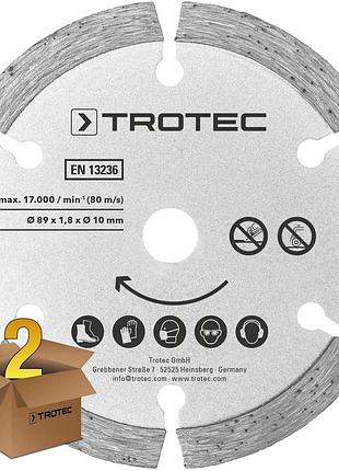 Набір дисків алмазних відрізних по каменю trotec 2 diamond 89х10х1,8 (2 шт)
