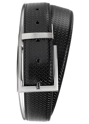 Кожаный ремень мужской двусторонний xl semi line black/brown (p8232-0 xl)
