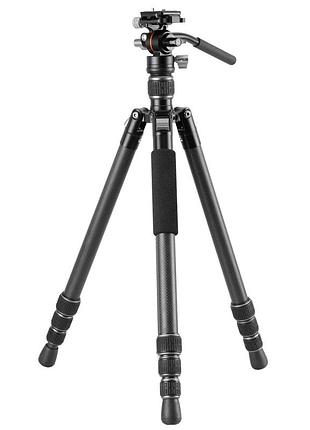 Штатив карбоновый vanguard vesta go 264cv12 с видеоголовкой pv-12, arca-swiss, высота 164 см, нагрузка до 6 кг