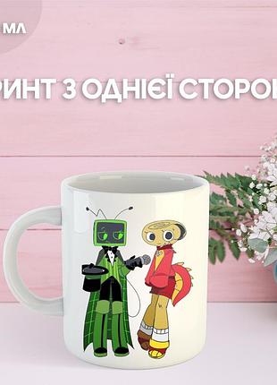 Кружка в мире дэнди (денди) roblox dandy's world с принтом керамическая чашка 330 мл