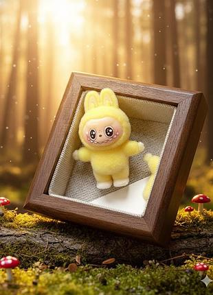 Фигурка лабубу labubu the monsters монстр игрушка детская пушистая желтая 4 см