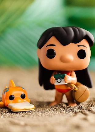 Фігурка ліло та стіч ліло з пуджем lilo & stitch lilo with pudge фанко поп funko pop іграшка 10 см # 1047
