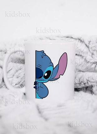 Кружка ліло і стіч з принтом керамічна чашка lilo and stitch 330 мл