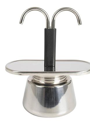 Кофеварка на две порции 100 мл bo-camp stainless steel 2-cups silver (2200545)