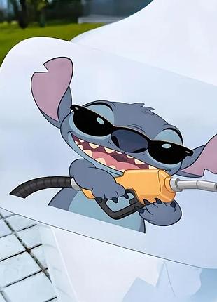 Автомобильная наклейка 3d лило и стич lilo and stitch 10x10см