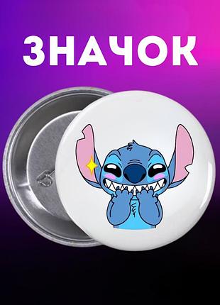 Значек лило и стич lilo & stitch на булавке на рюкзак 44 мм 1 шт