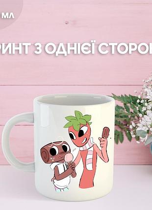 Кружка в мире дэнди (денди) roblox dandy's world с принтом керамическая чашка 330 мл