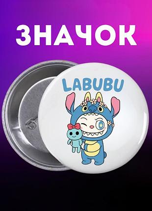 Значок лабубу labubu на шпильці на рюкзак 44 мм 1 шт