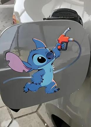Автомобильная наклейка 3d лило и стич lilo and stitch 10x10см