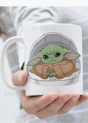 Кружка йода с принтом керамическая чашка звездные войны star wars yoda 330 мл