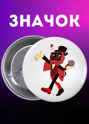 Значек в мире дэнди (денди) roblox dandy's world на булавке на рюкзак 44 мм 1 шт