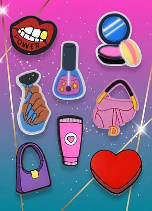 Джибитсы косметика cosmetic красота мода jibbitz 8 шт аксессуары крокс украшение