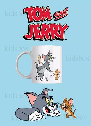 Кружка том и джерри с принтом керамическая чашка tom and jerry 330 мл