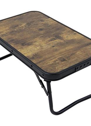 Стіл туристичний розкладний bo-camp woodbine compact 56x34 cm black/wood look (1404190)