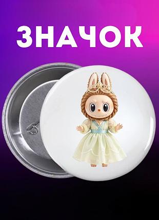 Значек лабубу labubu the monsters монстр на булавке на рюкзак 44 мм 1 шт