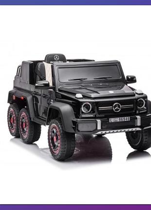 Детский электромобиль на аккумуляторе джип mercedes g63 amg ablk с пультом р/у для детей 3-8 лет черный
