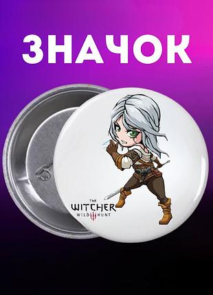 Значек ведьмак the witcher на булавке на рюкзак 44 мм 1 шт