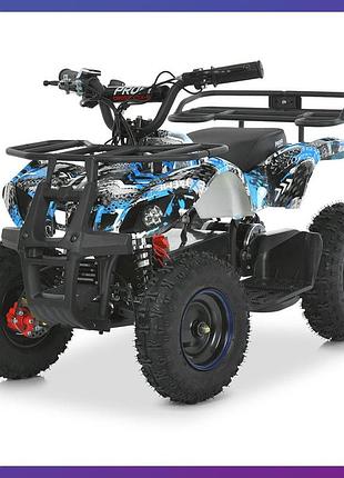 Квадроцикл електричний із мотором 800w profi hb-eatv800np-4 для дітей від 6 років синій