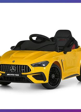 Дитячий електромобіль на акумуляторі mercedes amg m 6292 з пультом радіокерування для дітей 3-8 років жовтий