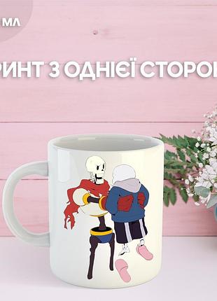 Кружка андертейл с принтом керамическая чашка undertale 330 мл