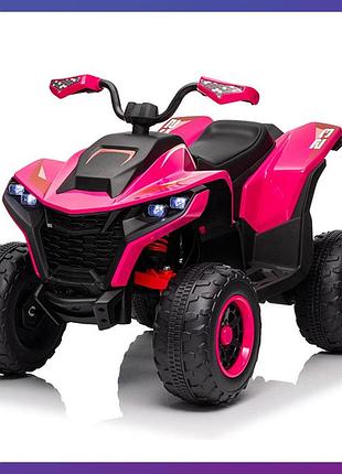 Детский электро квадроцикл на аккумуляторе bambi racer m 6128 для детей 3-8 лет розовый
