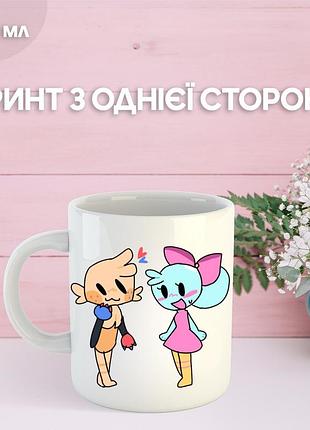 Кружка в мире дэнди (денди) roblox dandy's world с принтом керамическая чашка 330 мл