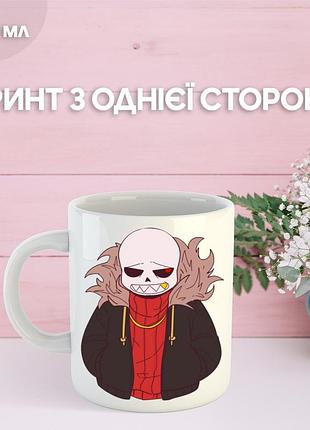 Кружка андертейл с принтом керамическая чашка undertale 330 мл