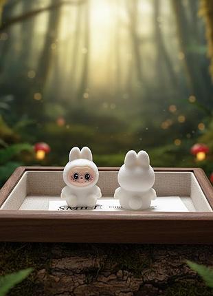 Фигурка лабубу labubu the monsters монстр игрушка детская пушистая белая 4 см