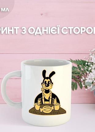 Кружка бенді та чорнильна машина з принтом керамічна чашка bendy and the ink machine 330 мл