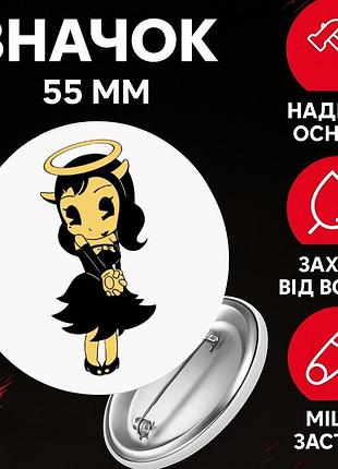 Значек бенди и чернильная машина bendy and the ink machine на булавке на рюкзак 55 мм 1 шт