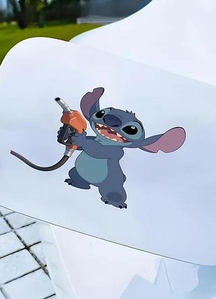 Автомобильная наклейка 3d лило и стич lilo and stitch 10x10см