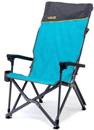 Крісло садове розкладне 200 кг uquip barry blue/grey