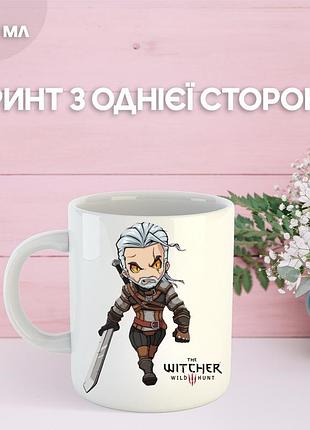 Кружка ведьмак с принтом керамическая чашка the witcher 330 мл