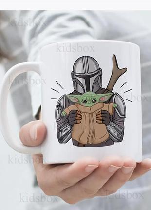 Кружка йода с принтом керамическая чашка звездные войны star wars yoda 330 мл