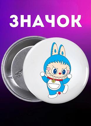 Значек лабубу labubu на булавке на рюкзак 44 мм 1 шт