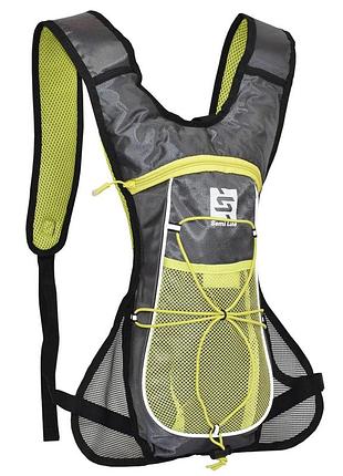 Рюкзак спортивный 7 л semi line grey/yellow