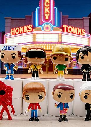 Набор фигурок очень странные дела одиннадцать демогоргон stranger things eleven 8 шт 10,5 см