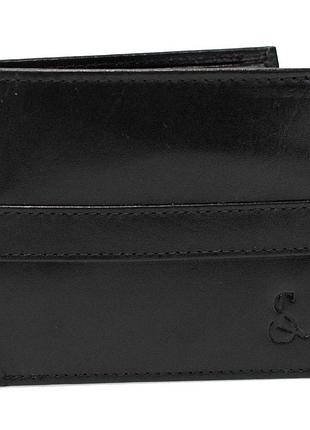 Шкіряне портмоне чоловіче semi line rfid black (p8265-0)