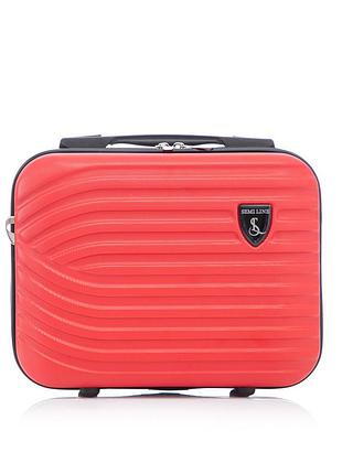 Бьюти кейс semi line t5871 стильный дорожный abs кейс для ручной клади 12 л красный с ремешком для комфортных путешествий