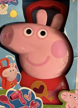 Ігровий набір кейс стиліста пеппи з аксесуарами. peppa