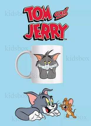 Кружка том и джерри с принтом керамическая чашка tom and jerry 330 мл