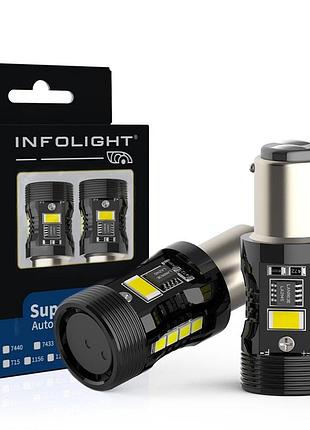Infolight комплект светодиодных ламп infolight p21/4w, baz15d (1157) canbus red