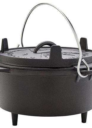Казан чугунный с крышкой 4 л groenberg askja pot 25 cm / 4 l black