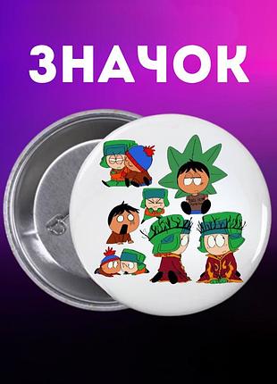 Значек южный парк саус парк south park на булавке на рюкзак 44 мм 1 шт