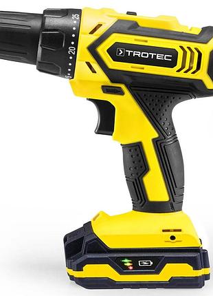 Аккумуляторная дрель-шуруповерт trotec pscs 11-20v + кейс