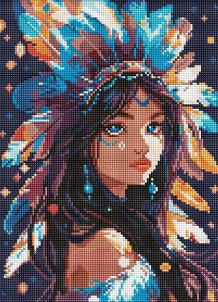 Алмазная мозаика - девушка-индианка ©art_selena_ua