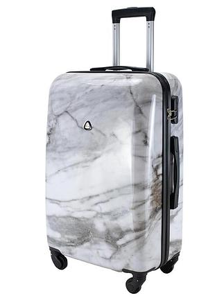 Дорожный чемодан semi line 28" (l) white marble (t5731-3)