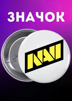 Значек нави navi natus vincere counter-strike на булавке на рюкзак 44 мм 1 шт